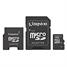 Kingston Digital 4GB microSDHC Class 4 With 2 Adapters